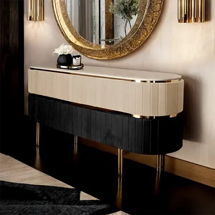 Buffet en laiton et marbre 157 - Edith