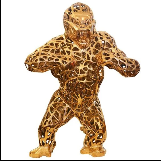 Sculpture en bronze massif Orlinski PC- Gorilla Kong