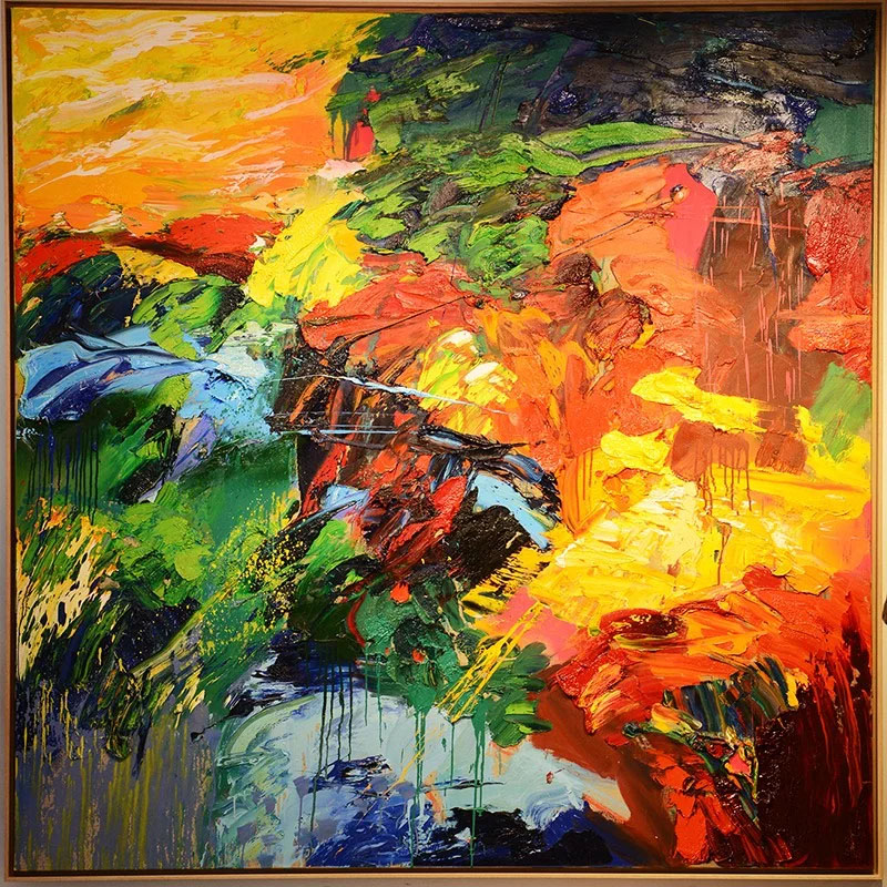 Peinture PC - Le Silence du Soleil - Gérard Stricher - Décoration murale - Pacific Compagnie.