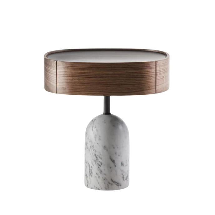 Table de nuit 163 - Stelle Night White luxe - Pacific Compagnie.
