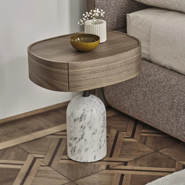 Table de nuit 163 - Stelle Night White luxe - Pacific Compagnie.