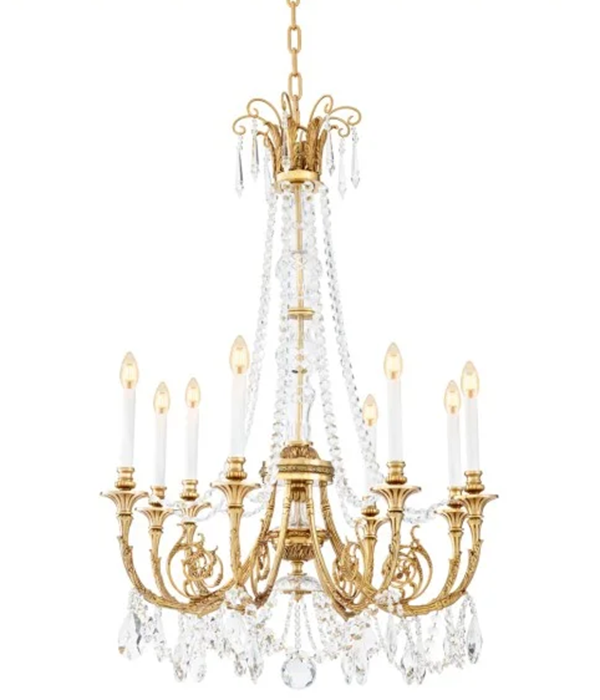 Luxury coffee table with golden palm tree design - Pacific Compagnie